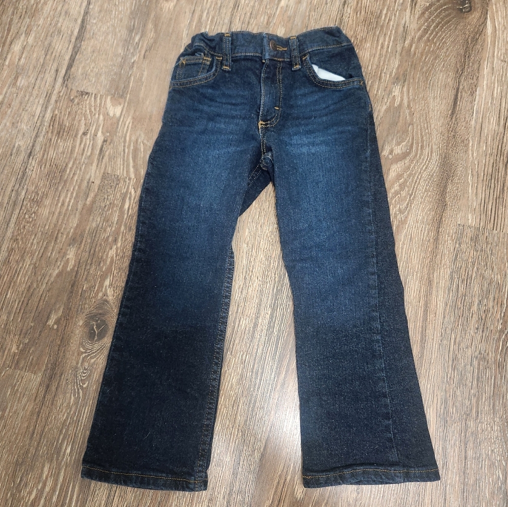 Boys Wrangler Dark Blue Classic Boot Cut Jeans Size 5